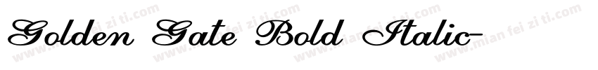 Golden Gate Bold Italic字体转换